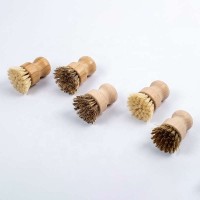 Classic Style Household Natural Fiber Bristles  Handmade Scrub Brush Pan and Pot Brush