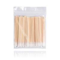 100 PCS/ Wooden Cotton Swab For Permanent Makeup And Lash Lifting